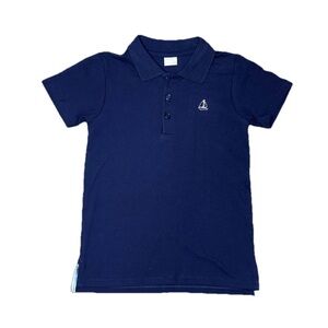 Edgehill Collection Navy Blue Short Sleeve Polo Sailboat Collar NWT Boys 5
